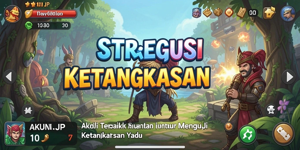 Tampilan gameplay yang menegangkan dan penuh strategi dari AKUNJP.