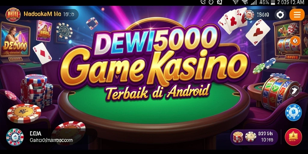 Screenshot gameplay DEWI5000 yang menunjukkan keseruan permainan Kasino.