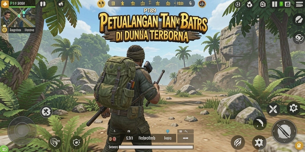 Tangkapan layar gameplay PT89 menunjukkan dunia Open World yang luas.