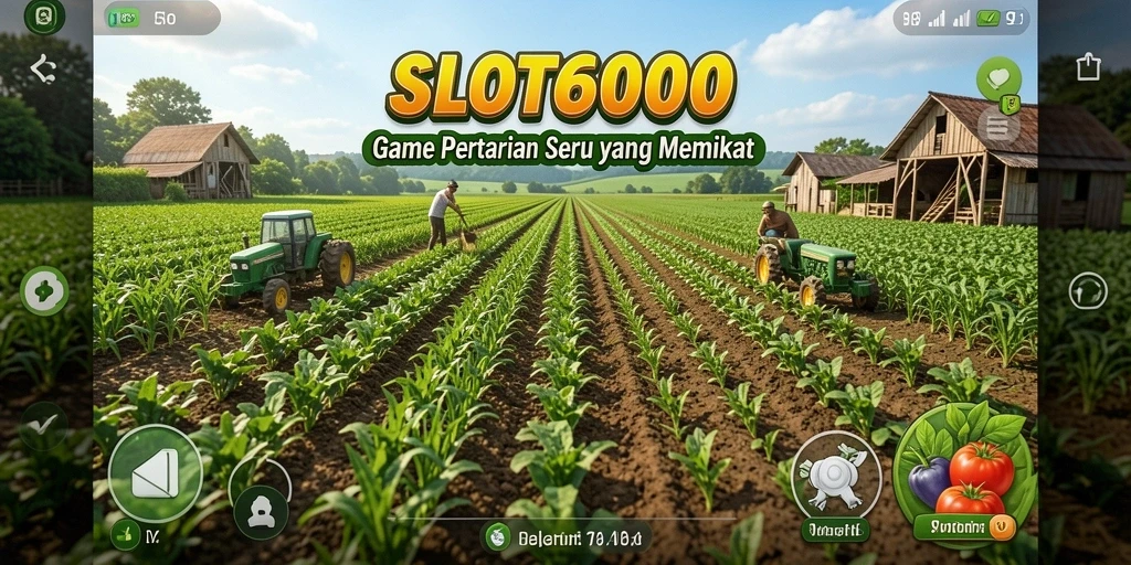 Gameplay SLOT6000 menampilkan aktivitas pertanian yang seru.