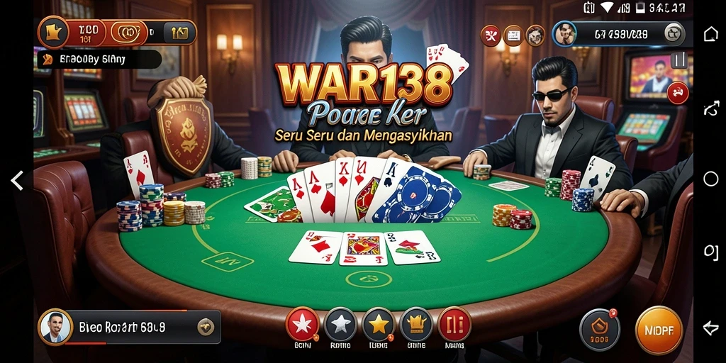 Tangkapan layar gameplay WAR138 yang menampilkan aksi poker seru.